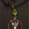 Wolf Kopf am Lederband – Halskette Wikinger Mittelalter handmade