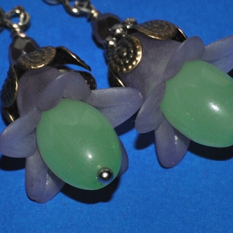 Blüten Ohrhänger - Blütenkelche Ohrringe Naturliebhaber handmade
