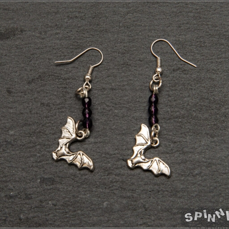 Fledermaus Ohrringe, Gothic, WGT, Dunkel Romantik, Goth, handmade