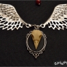 Dämonen Vogelschädel Halskette Gothic Fantasy Steampunk handmade