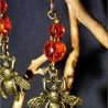 Bienen Ohrhänger – Ohrringe Glasperlen Tierschmuck handmade