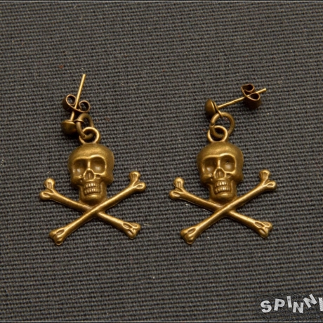 Totenkopf Ohrstecker Ohrringe Gothic Piraten handmade