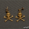 Totenkopf Ohrstecker Ohrringe Gothic Piraten handmade