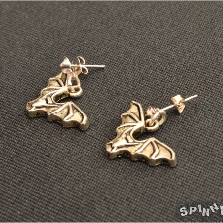Fledermaus Ohrringe – Ohrstecker, filigran, Gothic, handmade