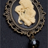 Gothic Dia de los Muertos Amulett – Halskette Medaillon handmade