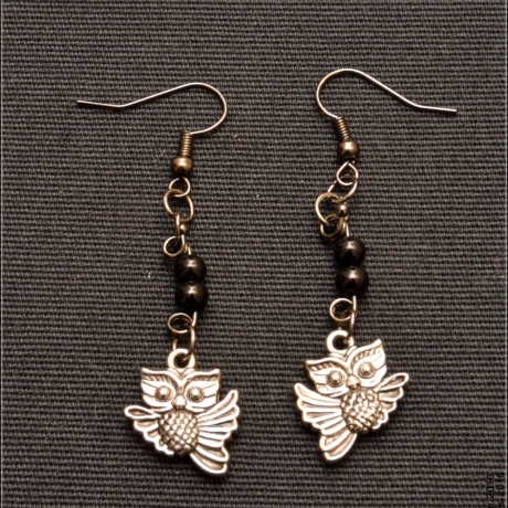 Eulen Ohrhänger Tierschmuck Eule Ohrringe handmade