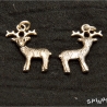 Hirsch Ohrringe Ohrstecker Tierschmuck Waldtier handmade