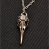 Gothic Vogel Schädel Halskette – Gliederkette, filgran, handmade