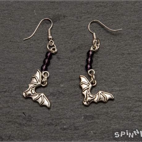 Fledermaus Ohrringe, Gothic, WGT, Dunkel Romantik, Goth, handmade