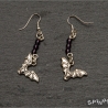 Fledermaus Ohrringe, Gothic, WGT, Dunkel Romantik, Goth, handmade