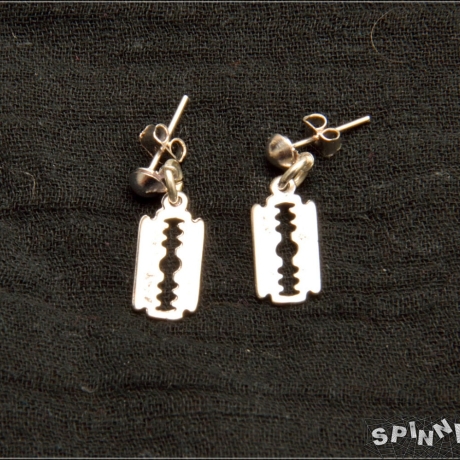 Rasierklingen Ohrringe Ohrstecker Gothic Punk handmade