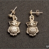 Eulen Ohrringe  Ohrstecker filigran Eule Tierschmuck handmade