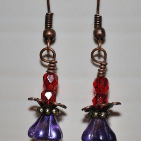 Glasblüten Ohrhänger – Ohrringe Naturliebhaber handmade 