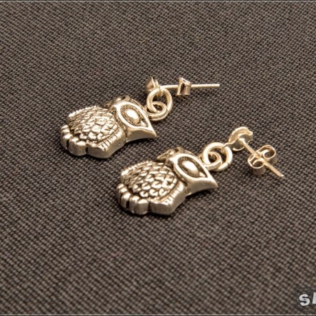 Eulen Ohrringe  Ohrstecker filigran Eule Tierschmuck handmade
