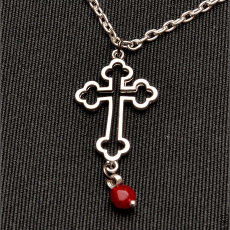 Gothic Kreuz Halskette -  Gliederkette, Halsschmuck, handmade