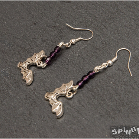 Fledermaus Ohrringe, Gothic, WGT, Dunkel Romantik, Goth, handmade