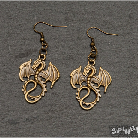 Drachen Ohrringe - Ohrschmuck, Fantasy, Geschenk, handmade