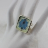 Engel Ring in Hellblau Mint, Erzengel Raguel mit Taube Damenring