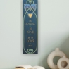 Wand Deko mit Rumi Poesie Zitat und Delphin Herz mit Blattgold