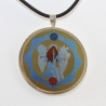 Engel Halskette mit Erzengel Gabriel Anhänger an Kautschukkordel