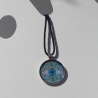 Halskette mit Glücks Auge in Keltischem Knoten an Kordelkette