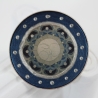 Mondgöttin Brosche, Mond Mandala Anstecknadel, Anstecker blau