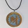 Legere Feng Shui Glücksbringer Halskette mit Symbol Reichtum