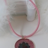 Erzengel Chamuel in Lotus Halskette, Engel der Liebe Kette Rosa