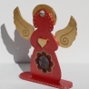 Ariel Engel des Neubeginns Glücksengel Figur in Rot Gold
