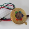 Halskette mit Blume des Lebens in Chakra Lotus blattvergoldet