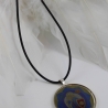 Engel Halskette mit Erzengel Michael Anhänger an Kautschukkordel