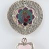 Engel und Rosenquarz Halskette im Boho Stil mit Erzengel Chamuel
