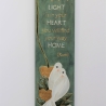Turteltauben Wand oder Tür Deko mit Rumi Zitat, Tauben Bild