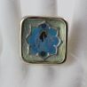 Engel Ring in Hellblau Mint, Erzengel Raguel mit Taube Damenring