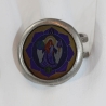 Ring mit Erzengel Zadkiel in runder Fassung, Engel Damenring lila