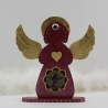 Erzengel Jophiel Glücks Engel Figur in Fuchsia mit Blattgold