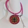 Erzengel Jophiel Collier Halskette, Engel Schmuck in Rosa Pink