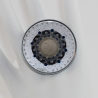 Unikat Mond Mandala Ring in Silberblau, Mondgöttin Damenring