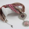 Engel Halskette mit Rosenquarz und Erzengel Ariel Anhänger rosa