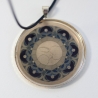 Halskette mit Mond Mandala in runder Fassung, Mondgöttin Kette