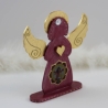 Erzengel Jophiel Glücks Engel Figur in Fuchsia mit Blattgold