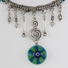 Dekorative Halskette mit Mati Glücks Auge, Tribal Boho Schmuck