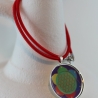 Chakra Farben Lebensblume Halskette, Blume des Lebens Kette bunt