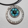 Glücksbringer Halskette mit Mati Auge an schwarzer Kordelkette
