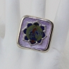Engel Ring mit Erzengel Jeremiel Engel in Lotus Blume, lila