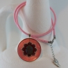 Erzengel Ariel in Lotus Halskette, Engel Schmuck in Rosa Pink