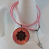 Erzengel Ariel in Lotus Halskette, Engel Schmuck in Rosa Pink