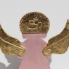 Chamuel Engel der Liebe Glücksengel Figur in Rosa Altrosa Gold