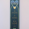 Wand Deko mit Rumi Poesie Zitat und Delphin Herz mit Blattgold