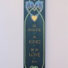 Wand Deko mit Rumi Poesie Zitat und Delphin Herz mit Blattgold